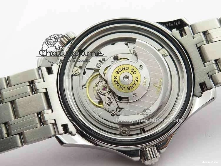 0123 Seamaster 300M 007 SS MK 1:1 Best Edition Black 007 Dial Ceramic Bezel On SS Bracelet A EasyCare 8178